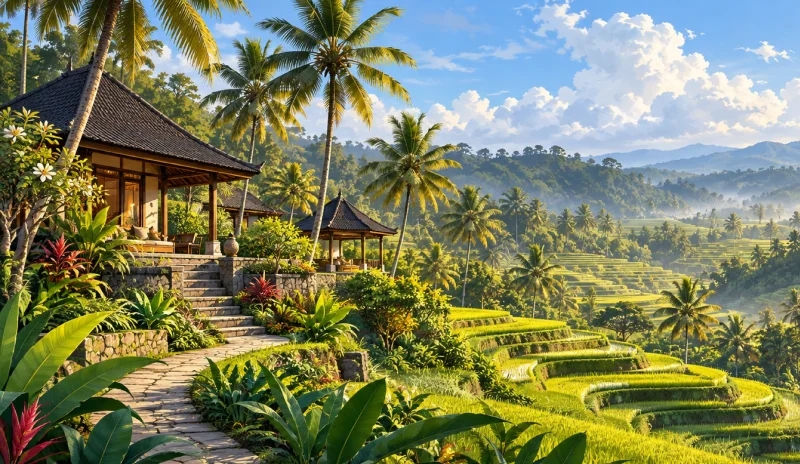 Balidagi sholi dalalari va villa